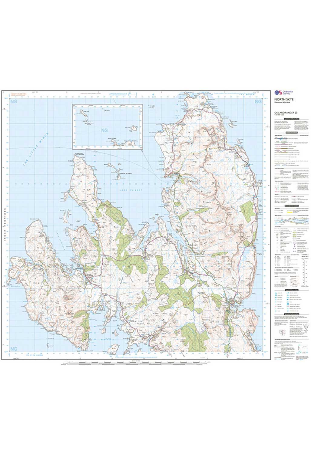 Ordnance Survey North Skye, Dunvegan & Portree - Landranger 23 Map