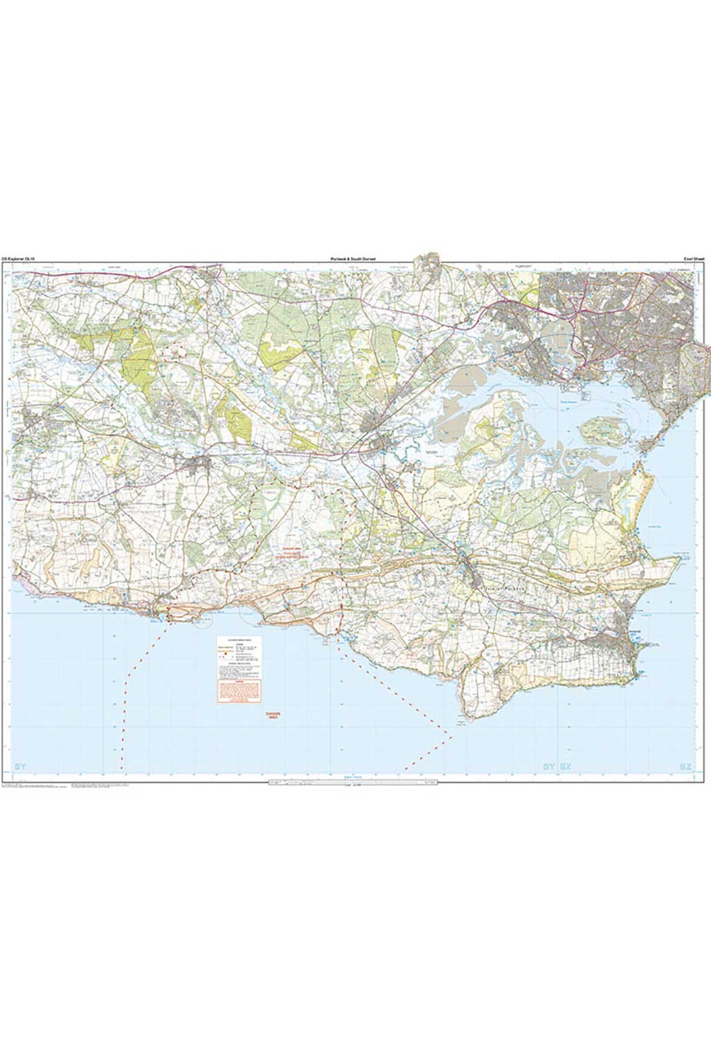Ordnance Survey Purbeck & South Dorset - OS Explorer OL15 Map