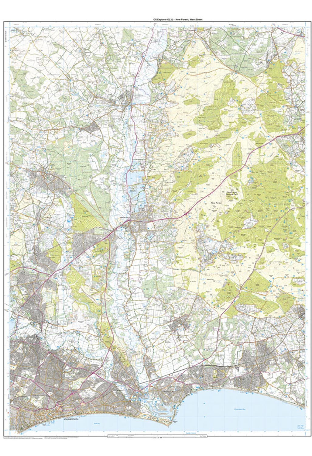 Ordnance Survey New Forest - OS Explorer OL22 Map