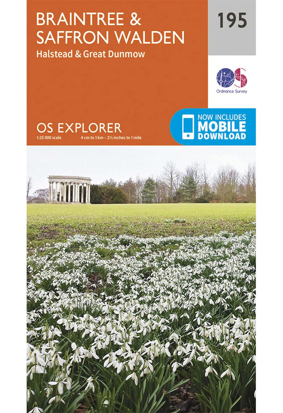 Ordnance Survey Braintree & Saffron Walden - OS Explorer 195 Map 0