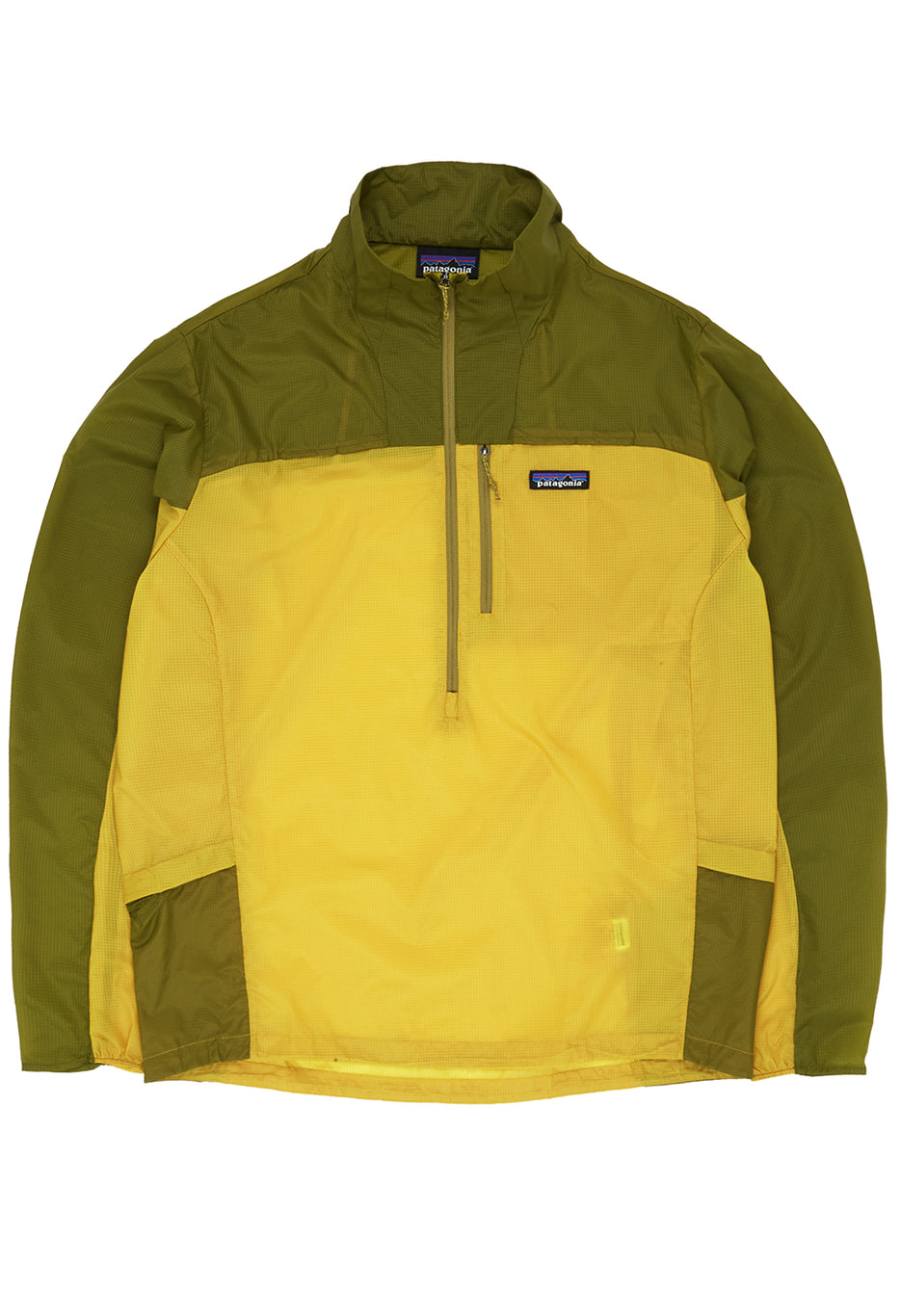 Patagonia Men's Houdini Stash Half Zip Pullover - Bundle Green / Graze Green