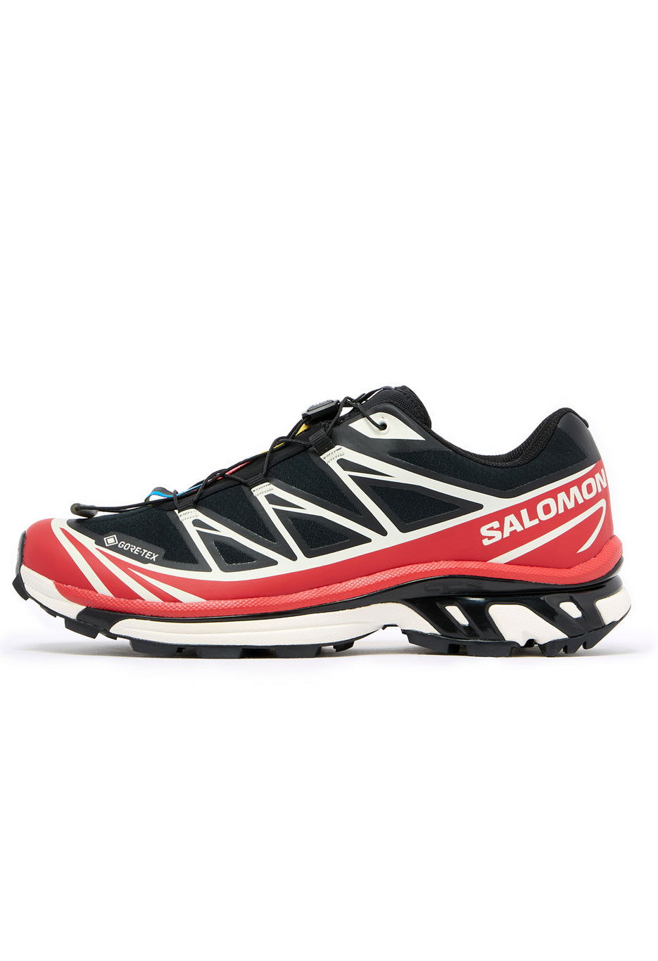 Salomon XT-6 GTX Trainers - Black / Flame Scarlet / Vanilla Ice