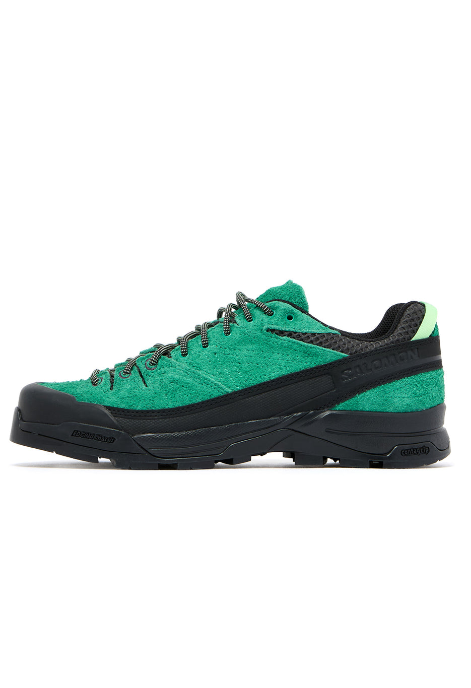 Salomon X-Alp Suede Trainers - Black / Parakeet / Patina Green