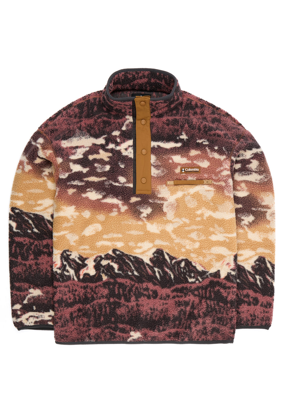 Columbia Men's Helvetia II Printed Half Snap Fleece - Camel Brown Sisters