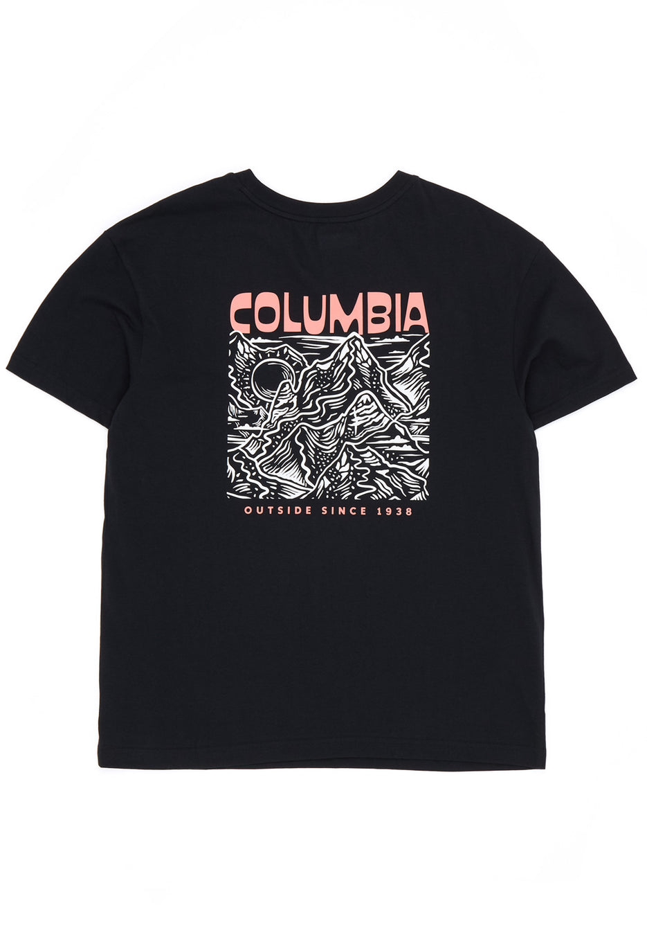 Columbia Women's Rolling Bend Graphic Oversize T-Shirt - Black, Mountainview