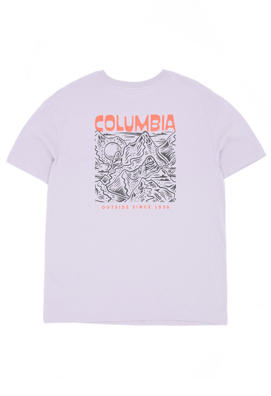 Columbia Women's Rolling Bend Graphic Oversize T-Shirt - Lavender Pearl, Mountainview