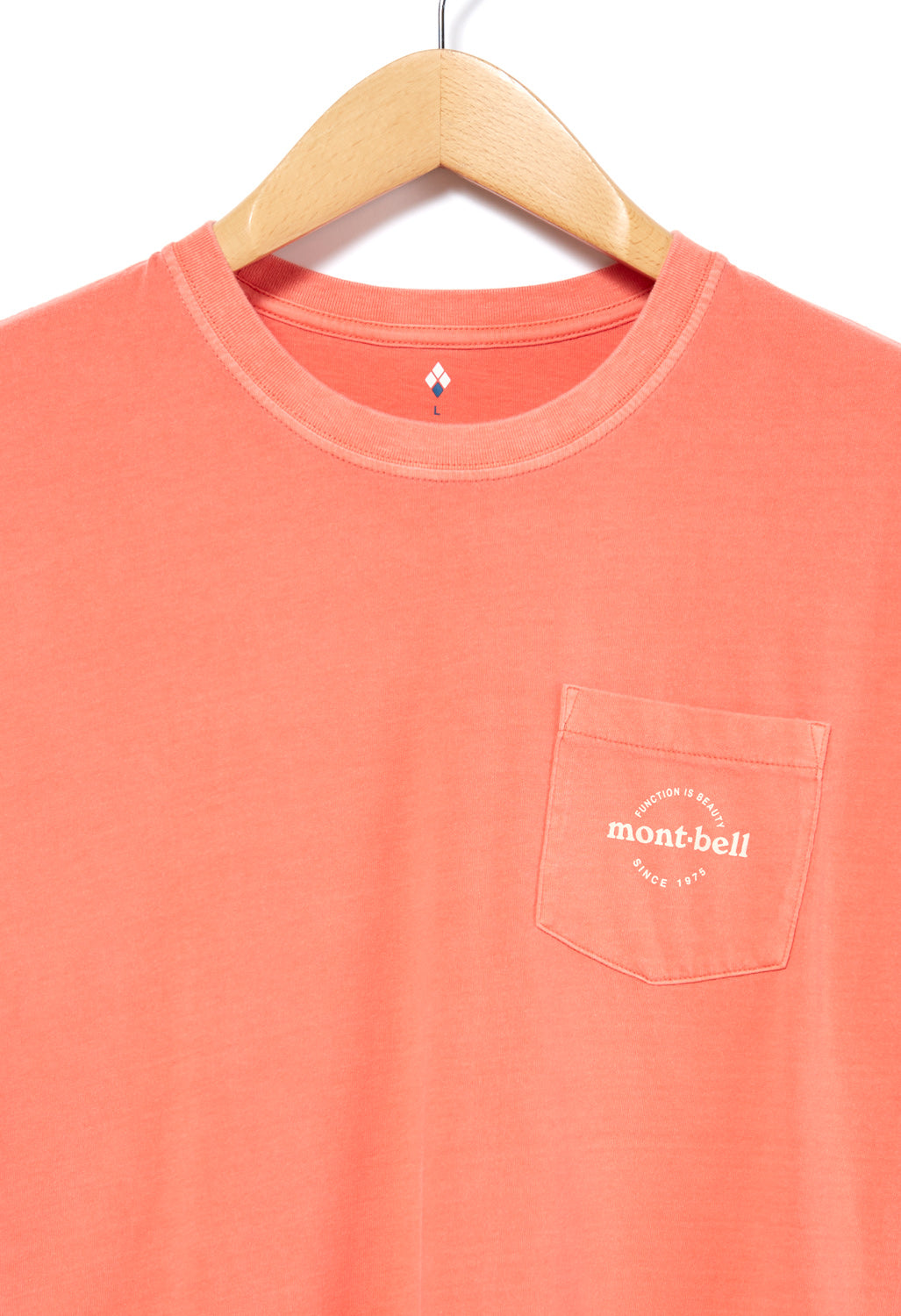 Montbell Men's Wash Out Cotton T-Shirt - Coral Pink