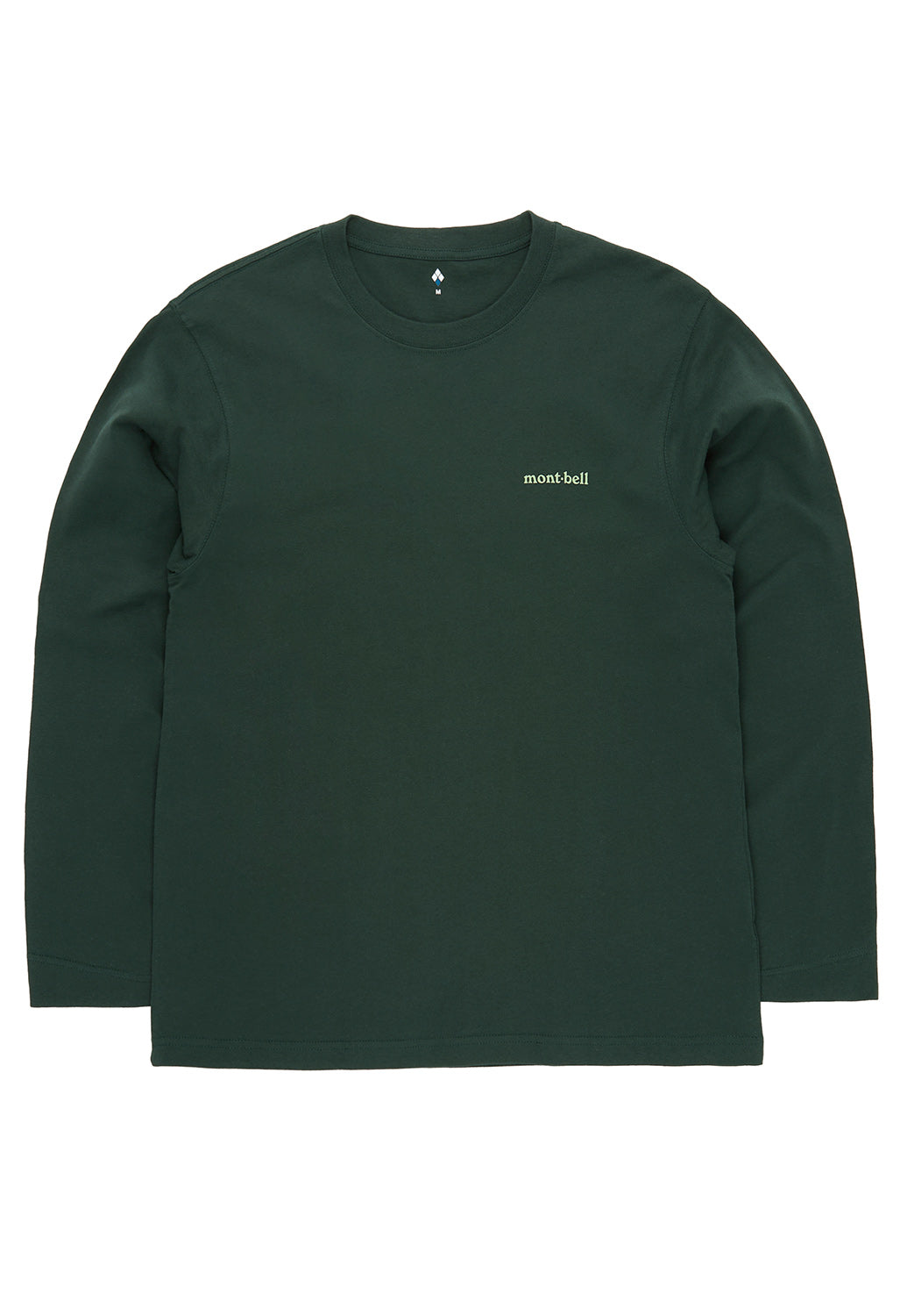Montbell Men's Pear Skin Cotton Long Sleeve Mountains T-Shirt - Light Grey main image 1