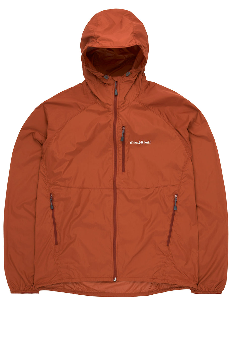 Montbell Men's Wind Blast Hooded Jacket - Orange