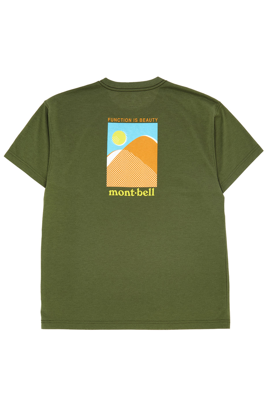 Montbell Men's Wickron Yama To Taiyou T-Shirt - Khaki