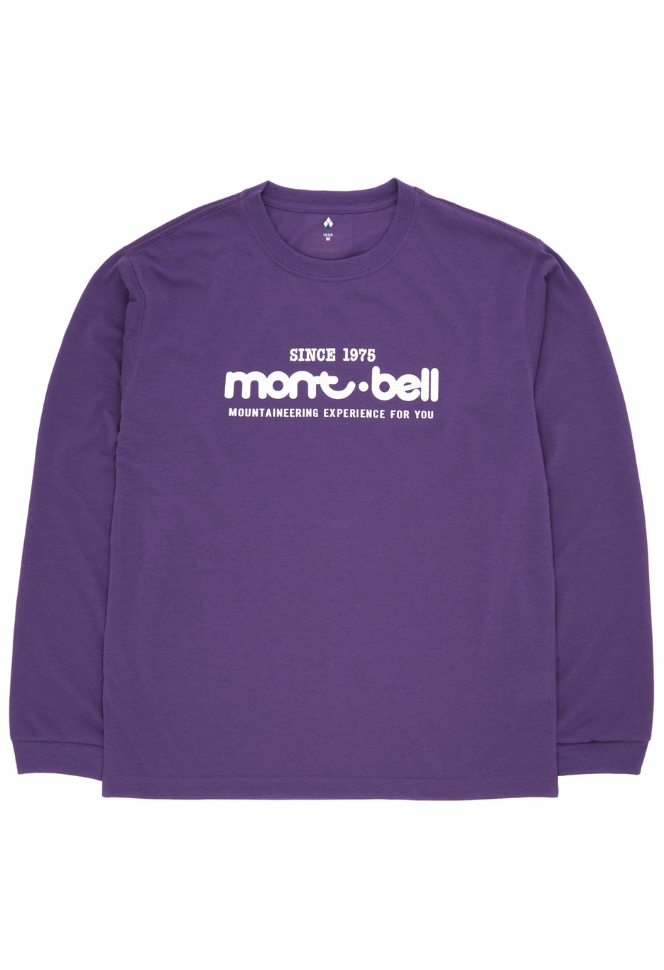 Montbell 50th Anniversary Men's Wickron Classic Montbell Logo Long Sleeve T-Shirt - Purple
