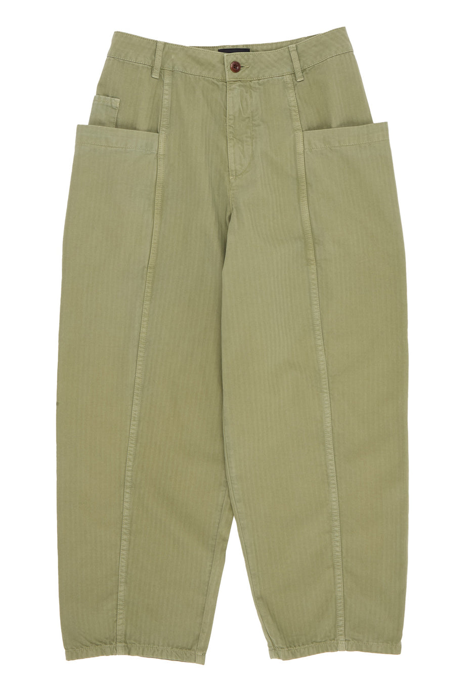 Finisterre Women's Croft Barrel Trousers - Bayleaf