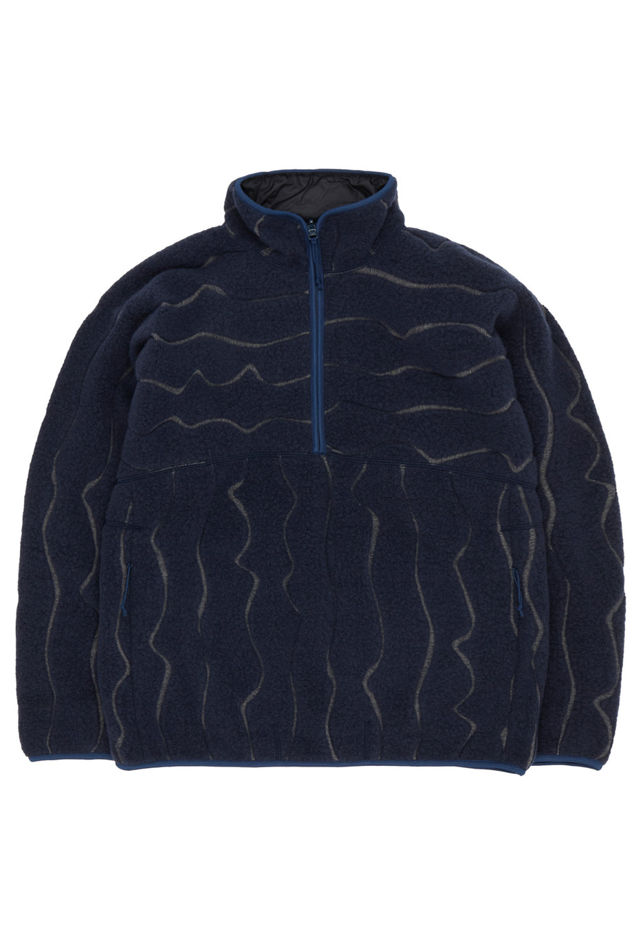 Pilgrim Surf & Supply Men's Mosley Boa Half Zip Pullover - Navy