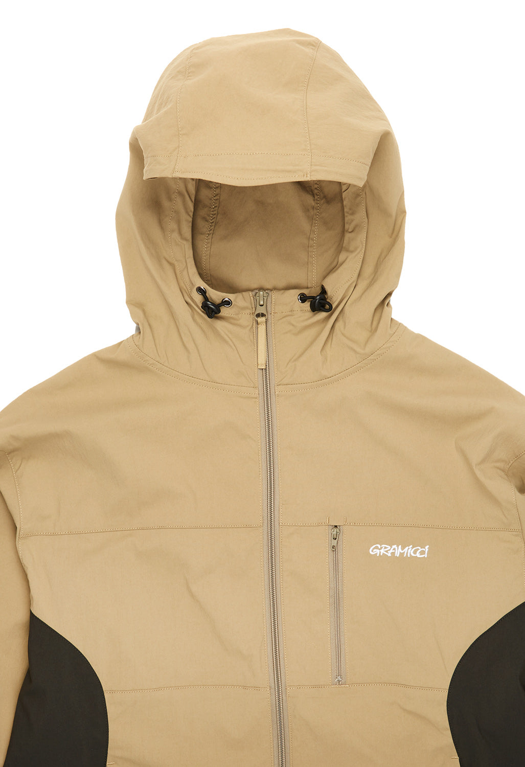 Gramicci Men's Softshell Nylon Hooded Jacket - Taupe