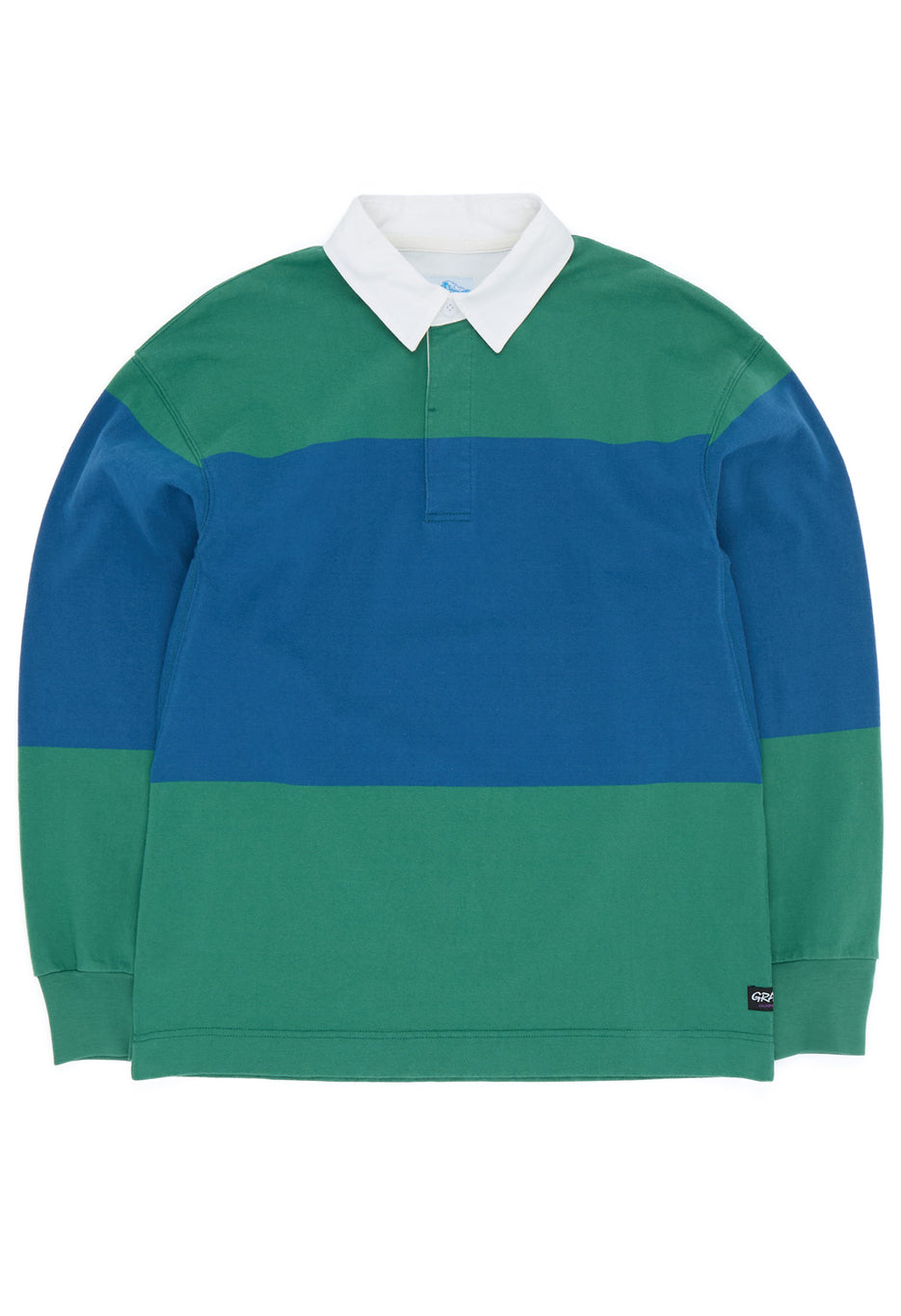 Gramicci Men's Langdon Rugby Shirt - Cerulean / Emerald