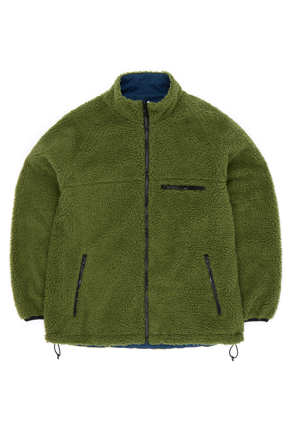 Gramicci Men's Reversible Sherpa Jacket - Olive / Dusty Navy