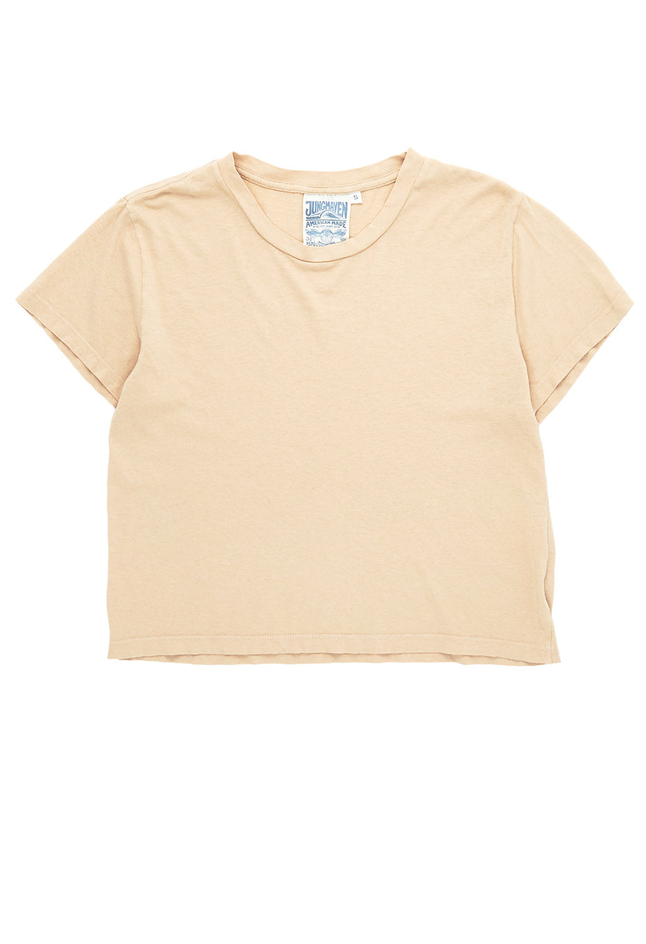 Jungmaven Women's Cropped Ojai Tee - Oat Milk