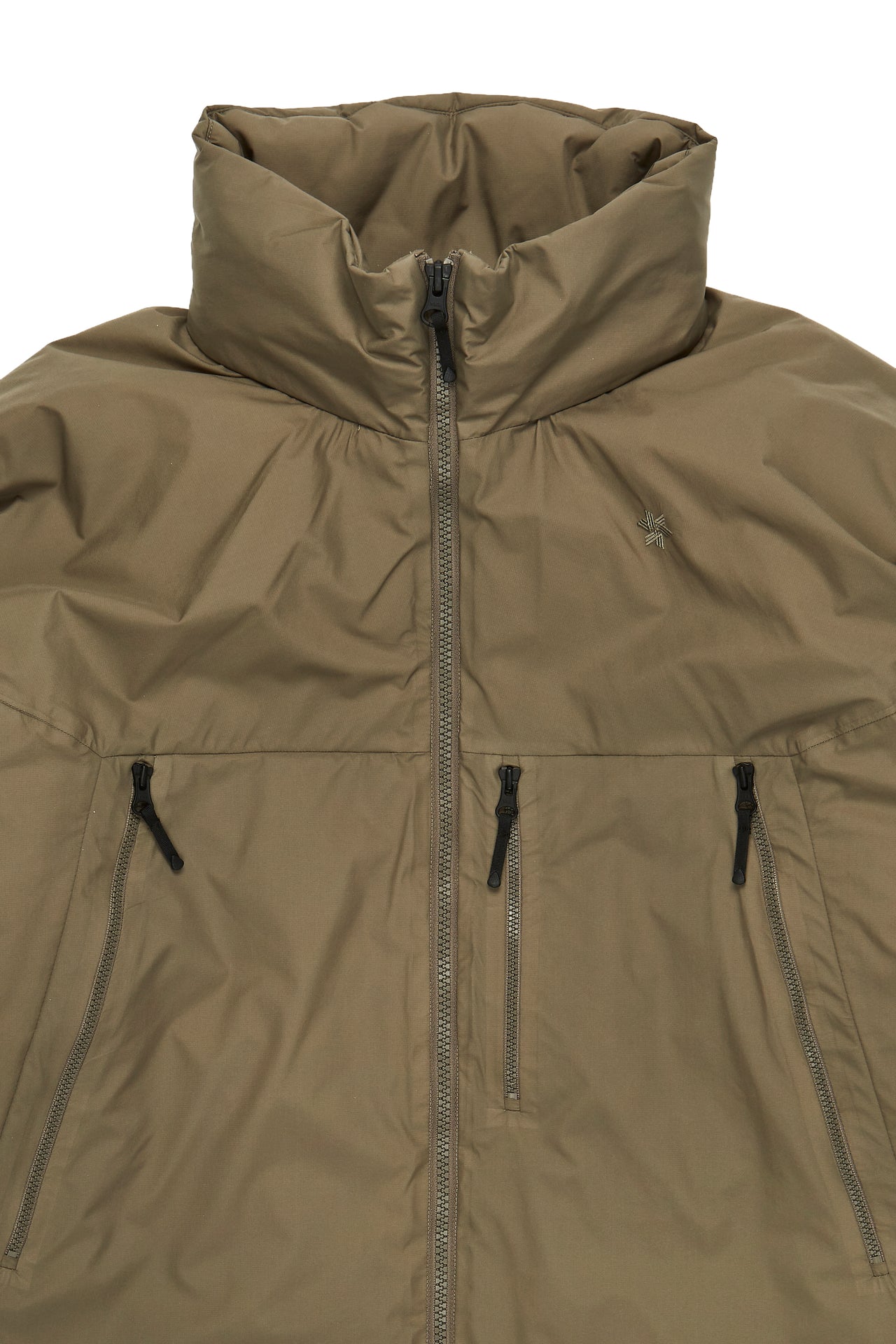 Goldwin Men's GORE-TEX WINDSTOPPER Puffy Mil Jacket - Taupe Grey