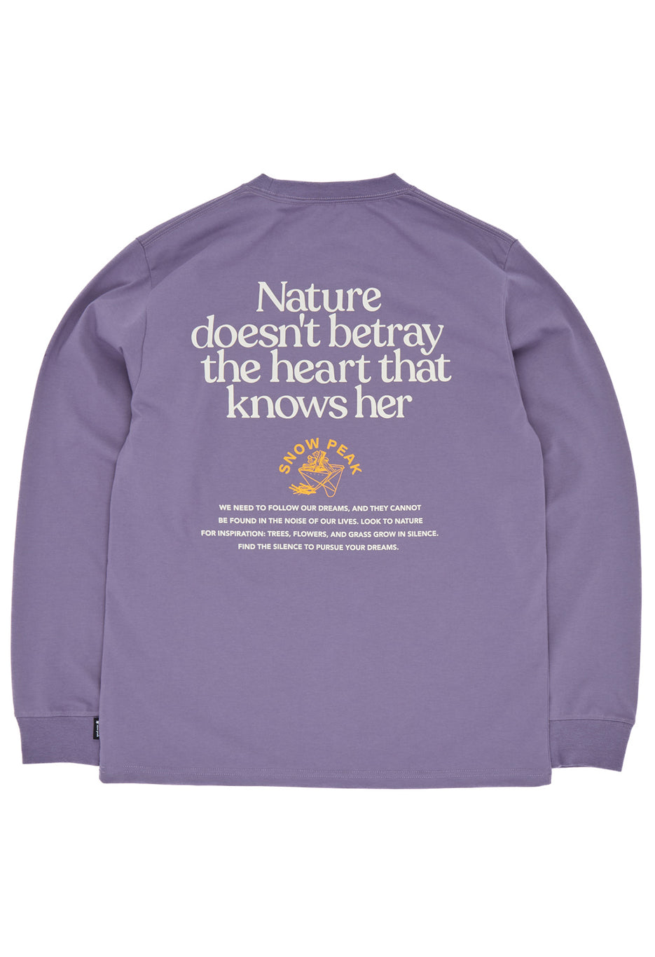 Snow Peak Living With Nature Long Sleeve T-Shirt - Purple