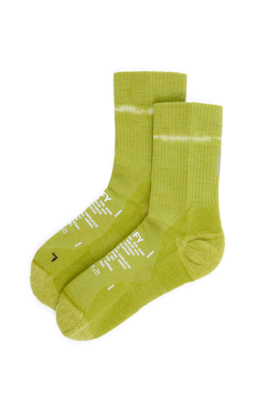 Satisfy Merino Nylon Tube Socks - Tie-Dye Grenoble Green