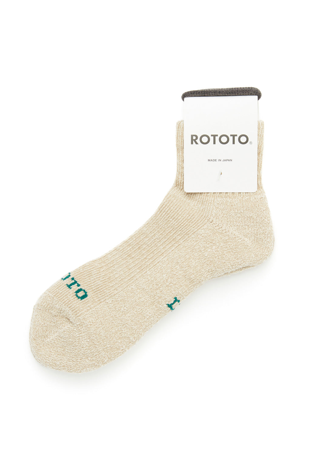 ROTOTO Hemp / Organic Cotton Pile Ankle Socks - Beige