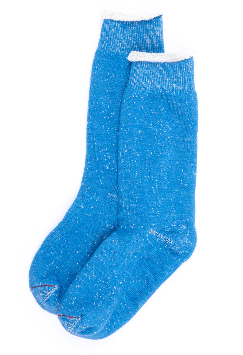 ROTOTO Merino Wool & Organic Cotton Double Face Crew Socks - Blue