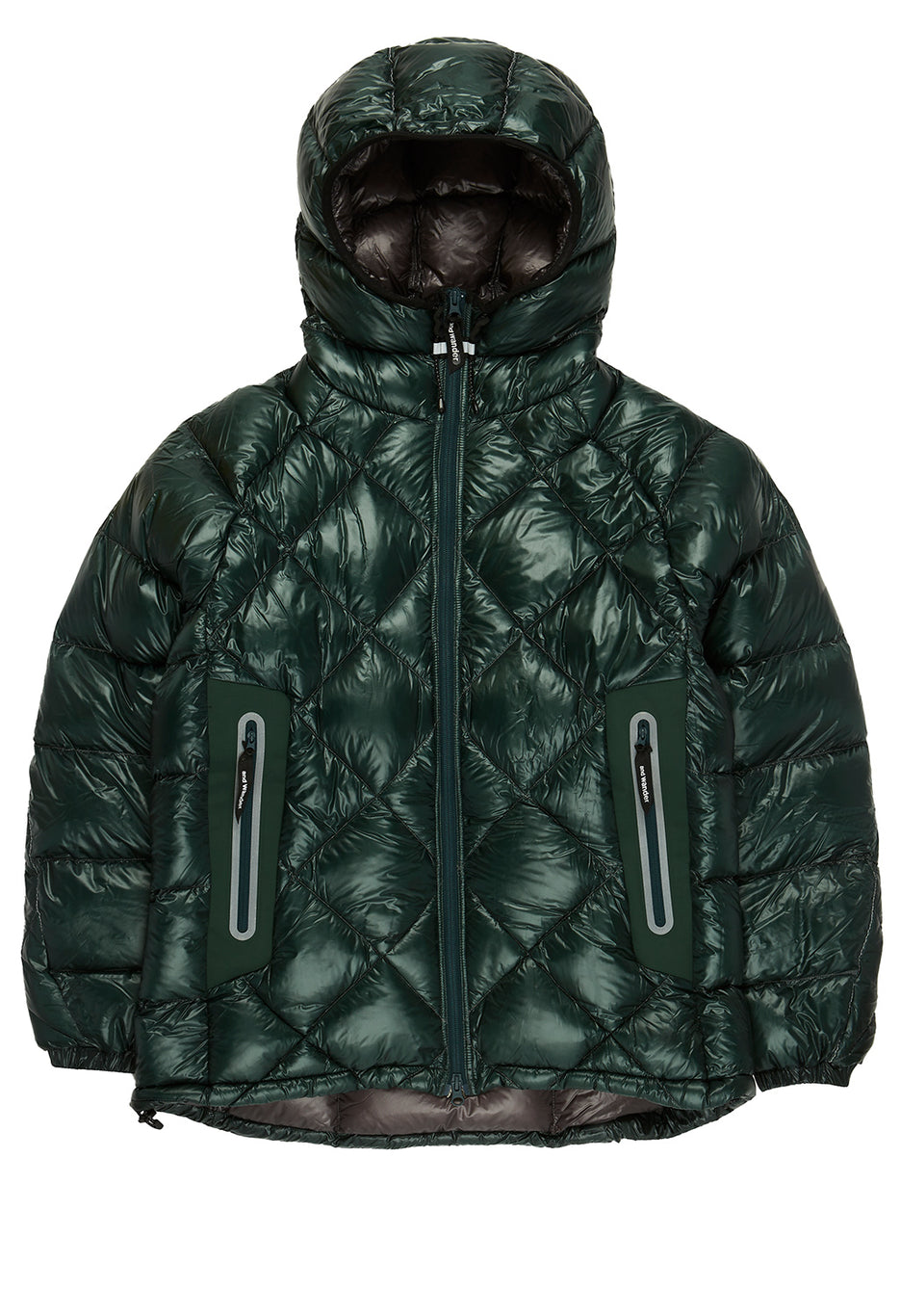 and wander Men's Diamond Stitch Down Hoodie - Green