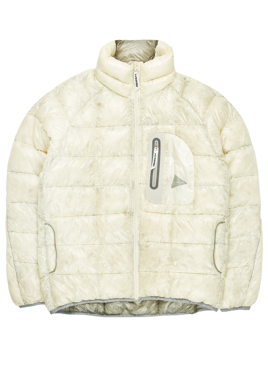 and wander Men's Diamond Stitch Down Jacket - Off White