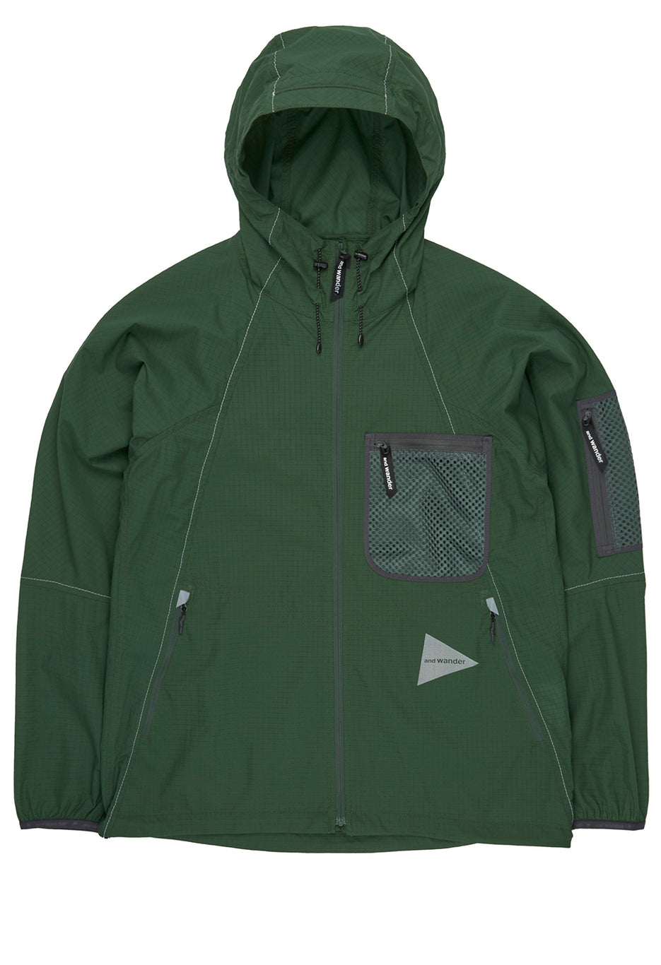 and wander Men's Breath Rip Hoodie - Green