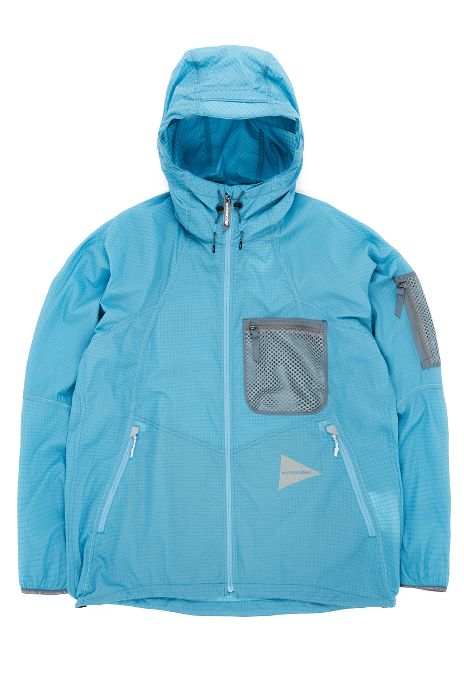 and wander Men's Breath Rip Hoodie - Light Blue