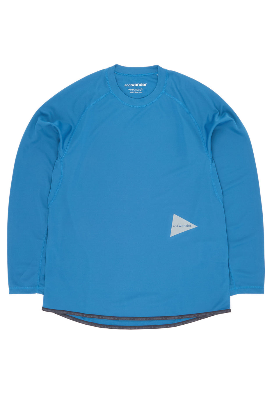 and wander Dry Jersey Raglan Long Sleeve Tee - Light Blue