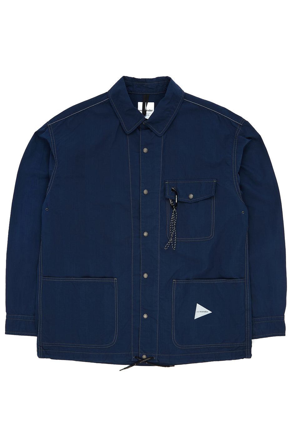 and wander Men's Cordura Cotton Rip Shirt Jacket - Blue