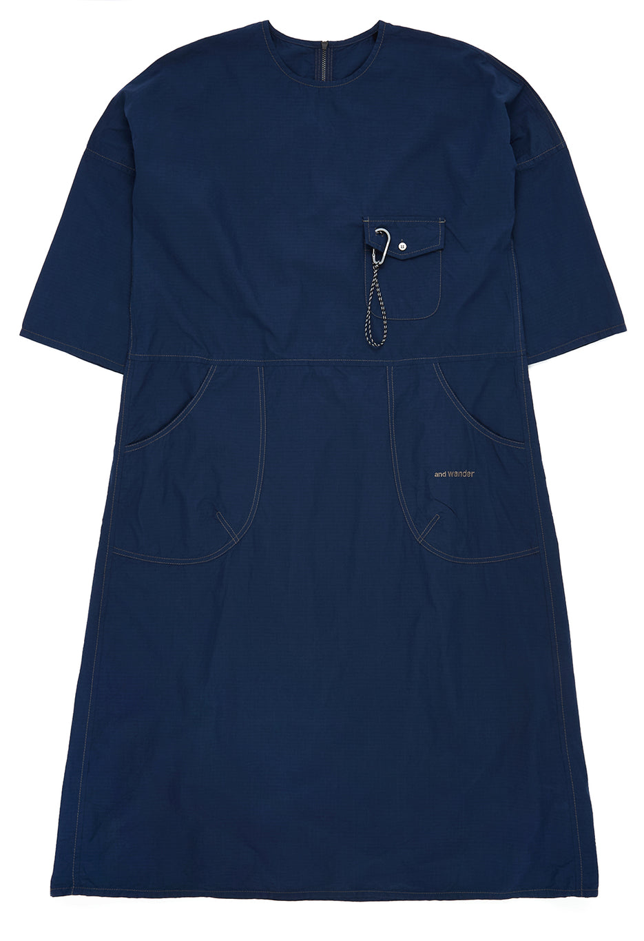 and wander Women's Cordura Cotton Rip Dress - Blue