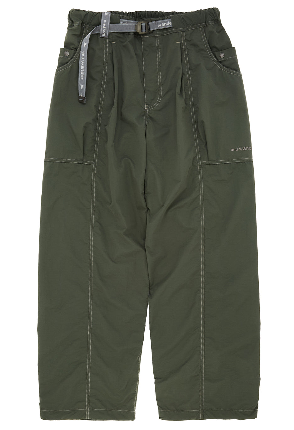 and wander Women's Crinkled Nylon Pants - Dark Grey