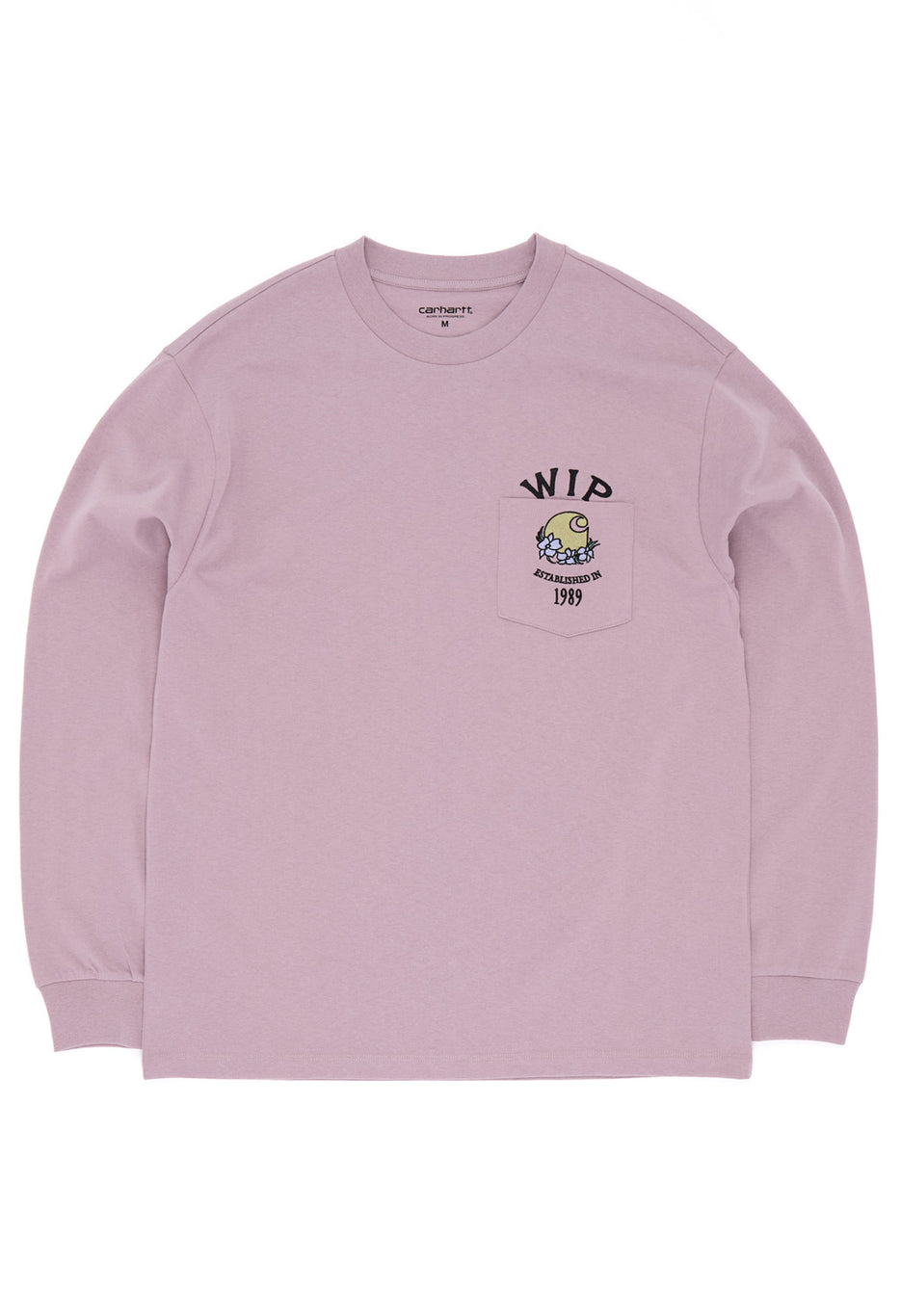 Carhartt WIP Women's Jubilee Long Sleeve Pocket T-Shirt - Pink Fog