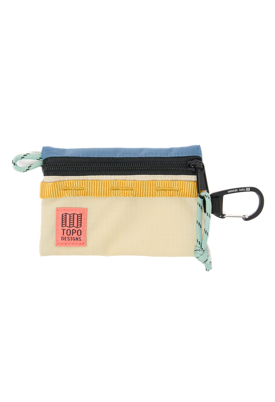 Topo Designs Accessory bag Micro Mountain - Stone Blue / Bone White