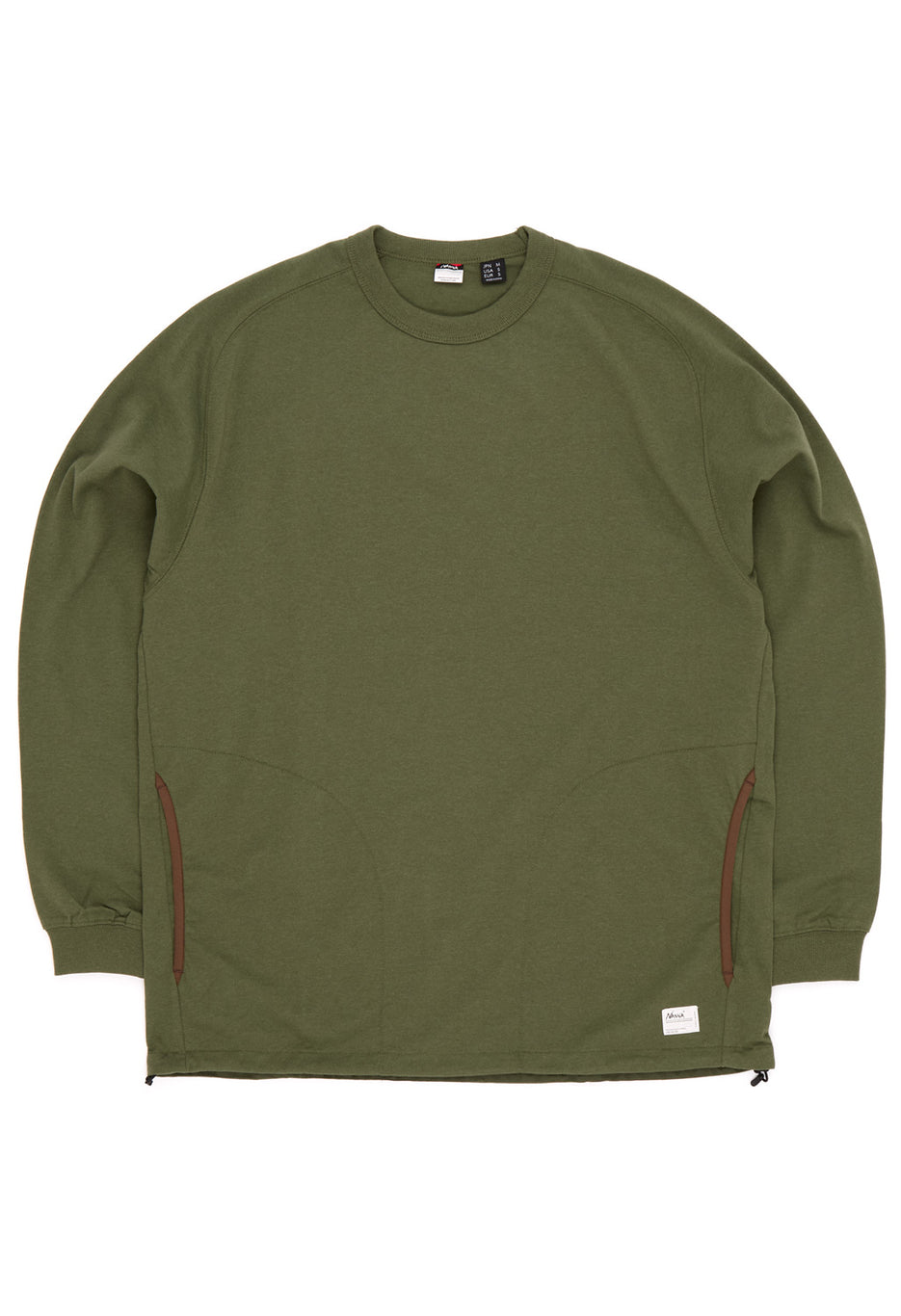 Nanga Men's Eco Hybrid Oversized Long Sleeve Tee - Dark Green