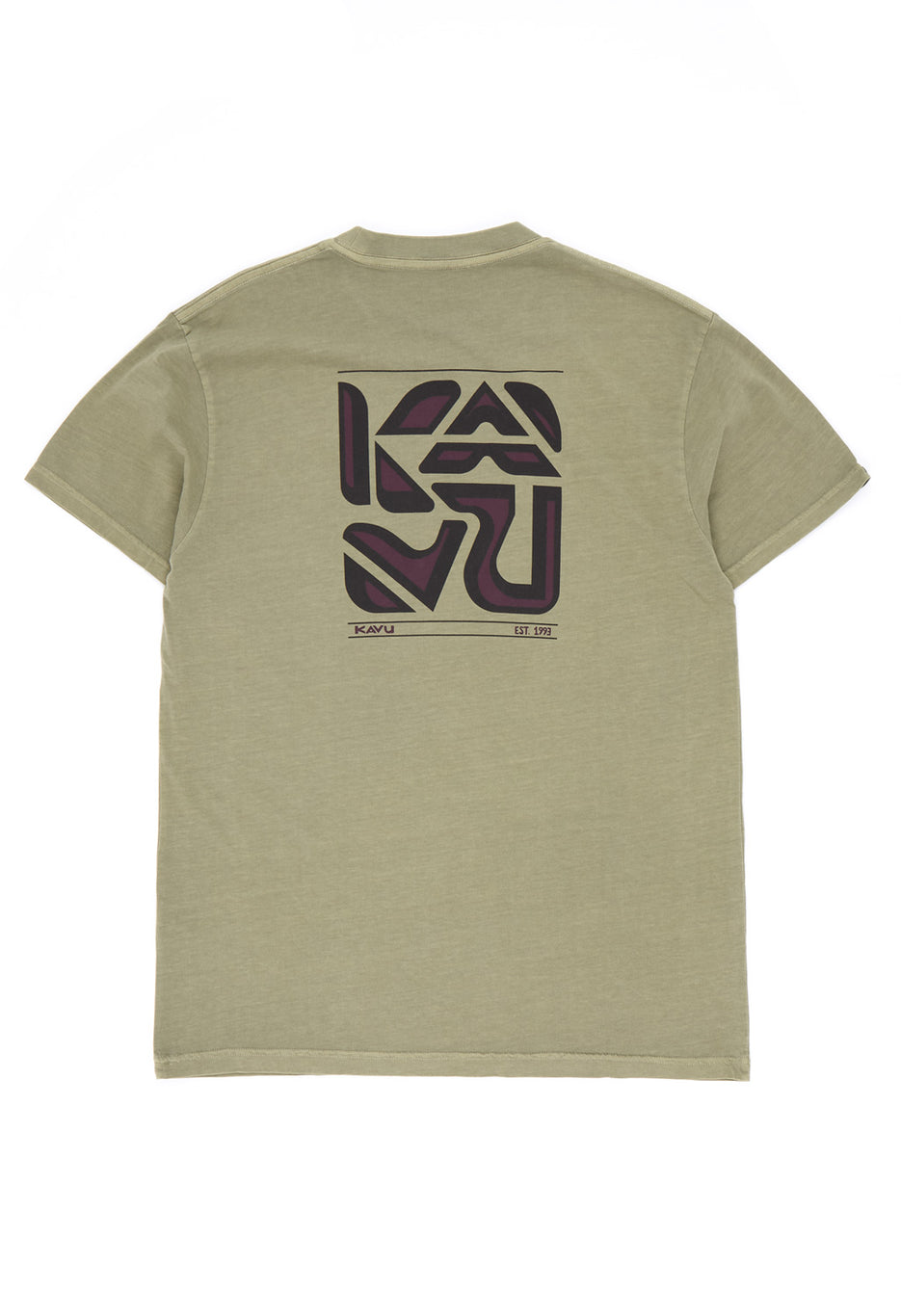 KAVU Men's Cubed Tee - Kelp Forest