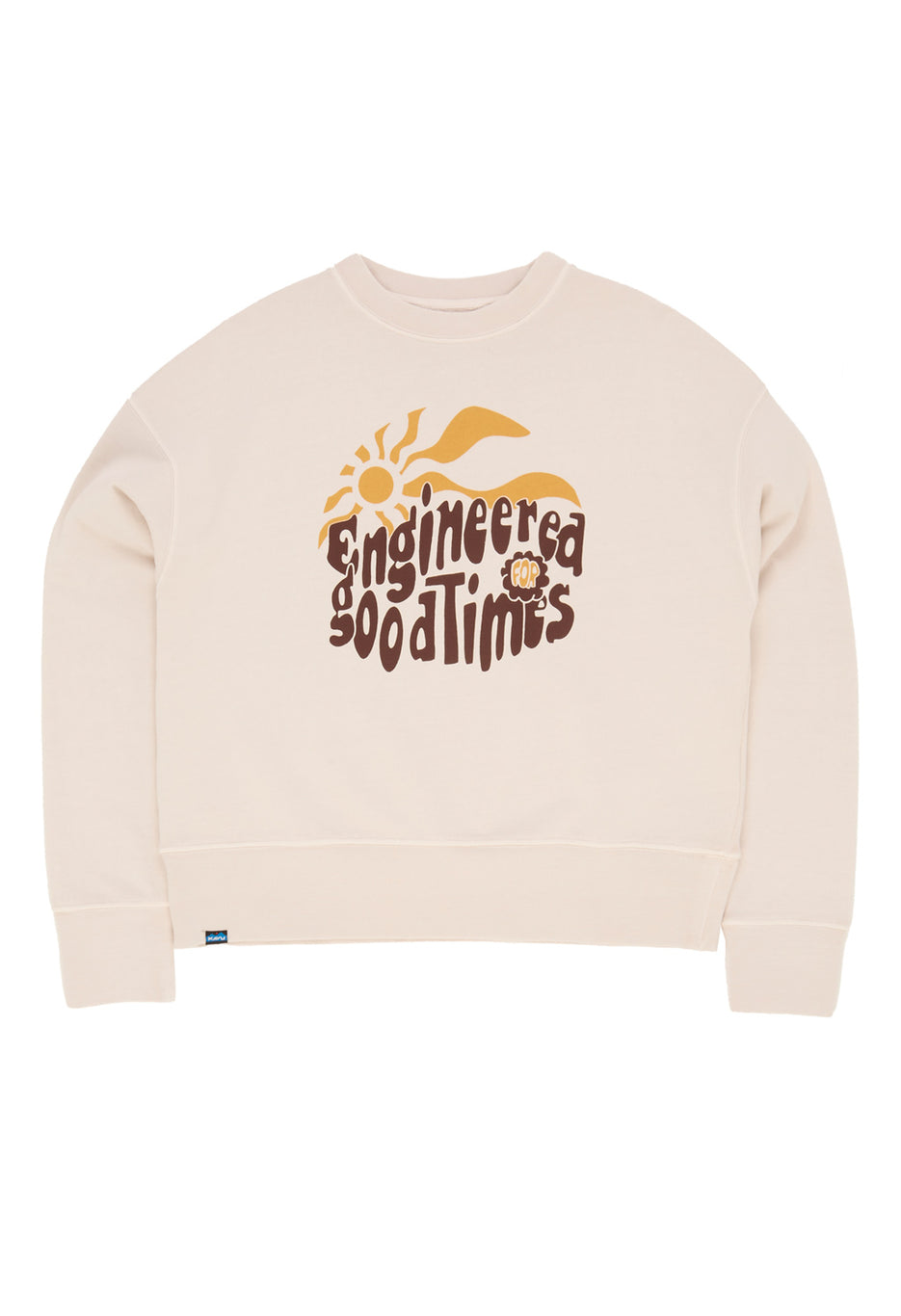 KAVU Women's Crew Crop Sweatshirt - Oatmeal