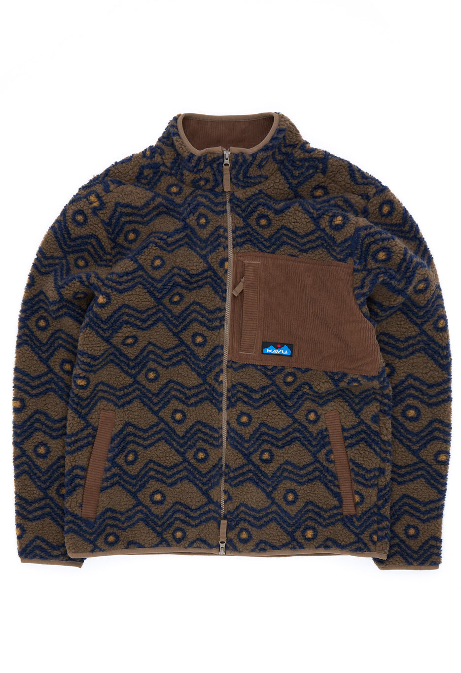 KAVU Men's Wayside Fleece Jacket - Walnut Mountain