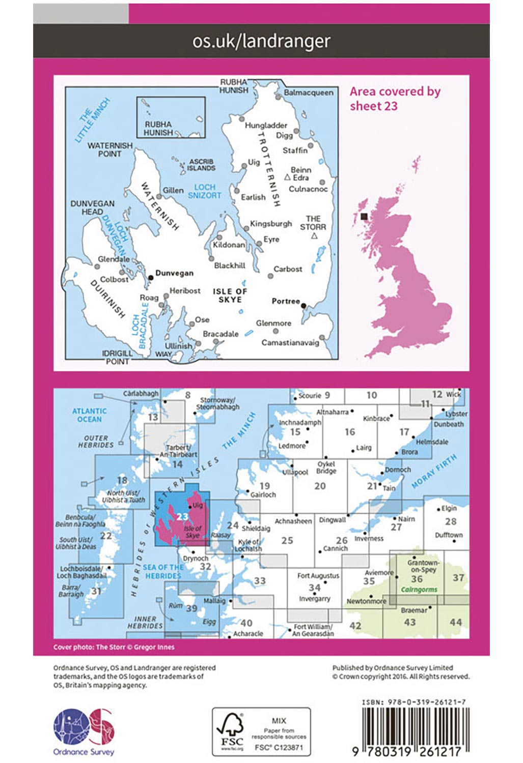 Ordnance Survey North Skye, Dunvegan & Portree - Landranger 23 Map