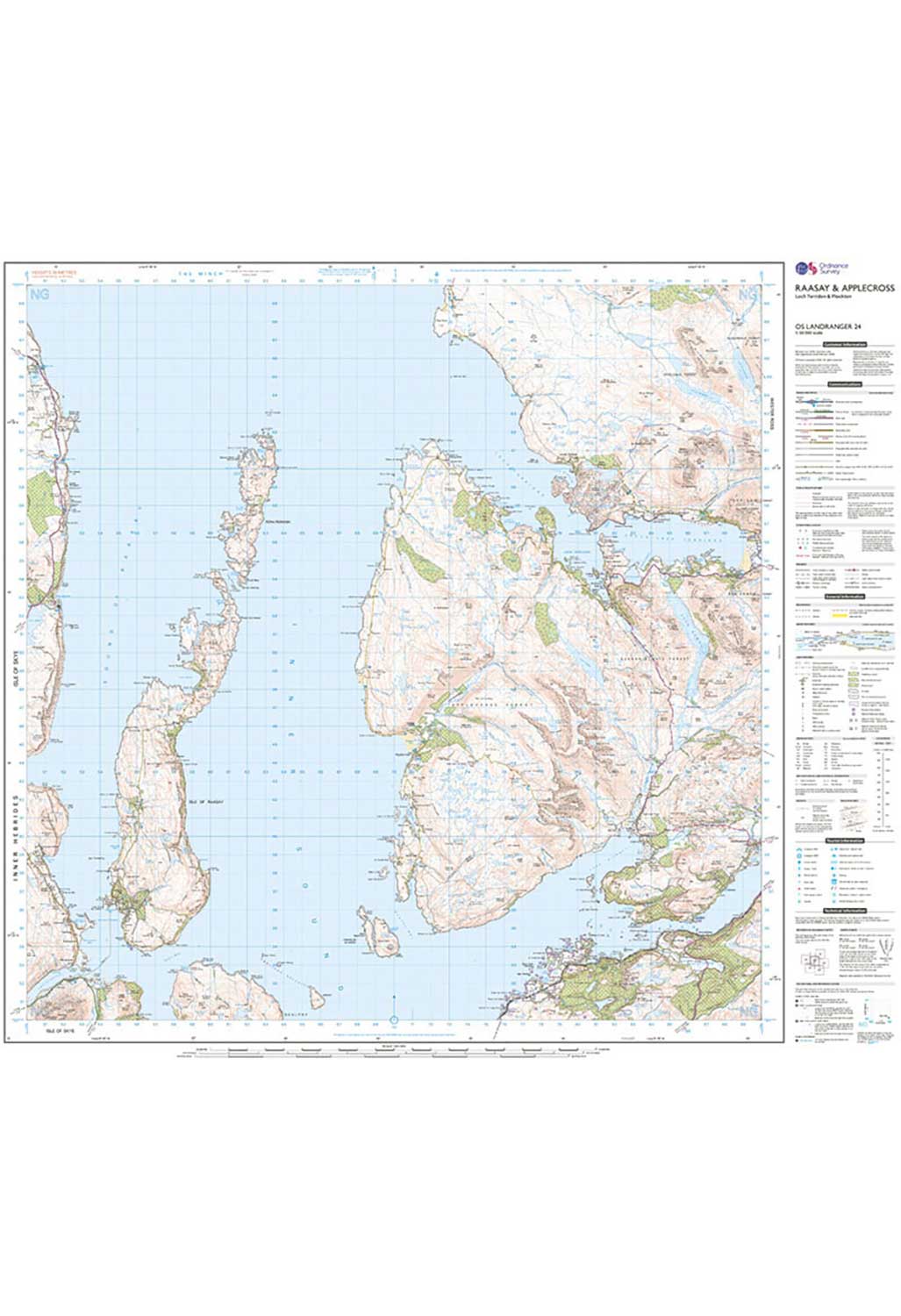 Ordnance Survey Raasay, Applecross, Loch Torridon & Plockton - Landranger 24 Map