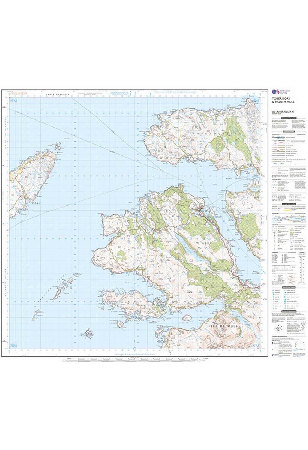Ordnance Survey Tobermory & North Mull - Landranger 47 Map