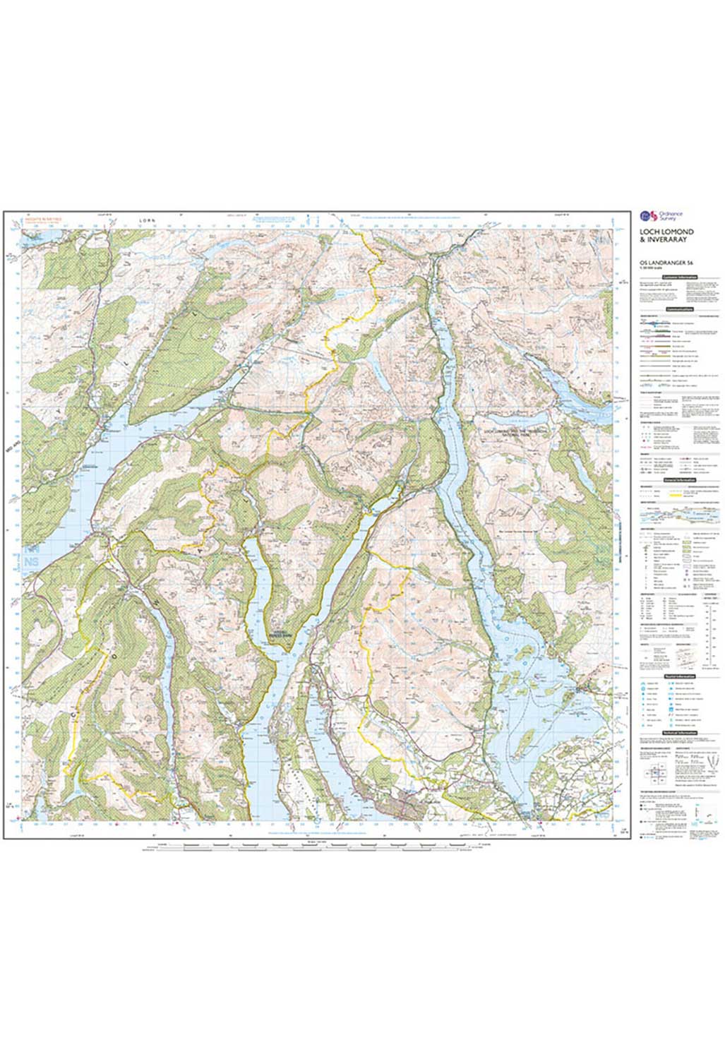 Ordnance Survey Loch Lomond & Inveraray - Landranger 56 Map