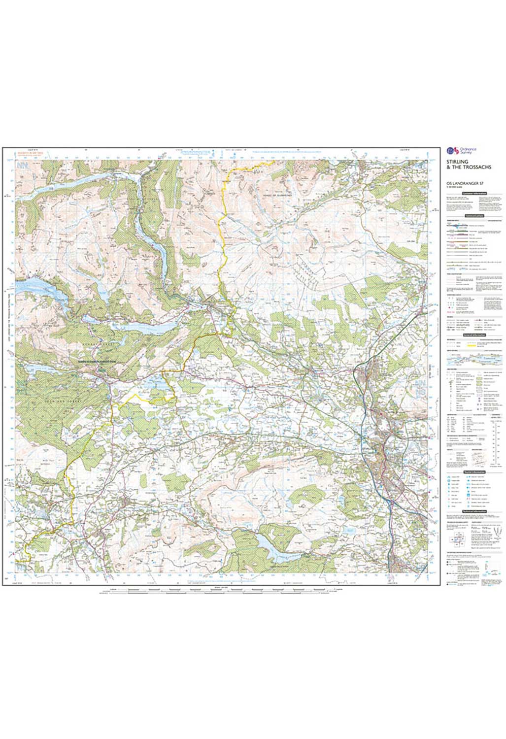 Ordnance Survey Stirling & The Trossachs - Landranger 57 Map