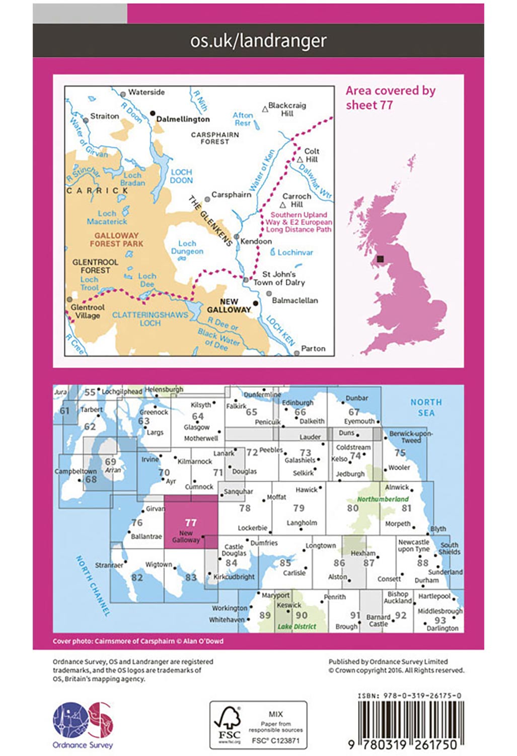 Ordnance Survey Dalmellington, New Galloway & Galloway Forest Park - Landranger 77 Map