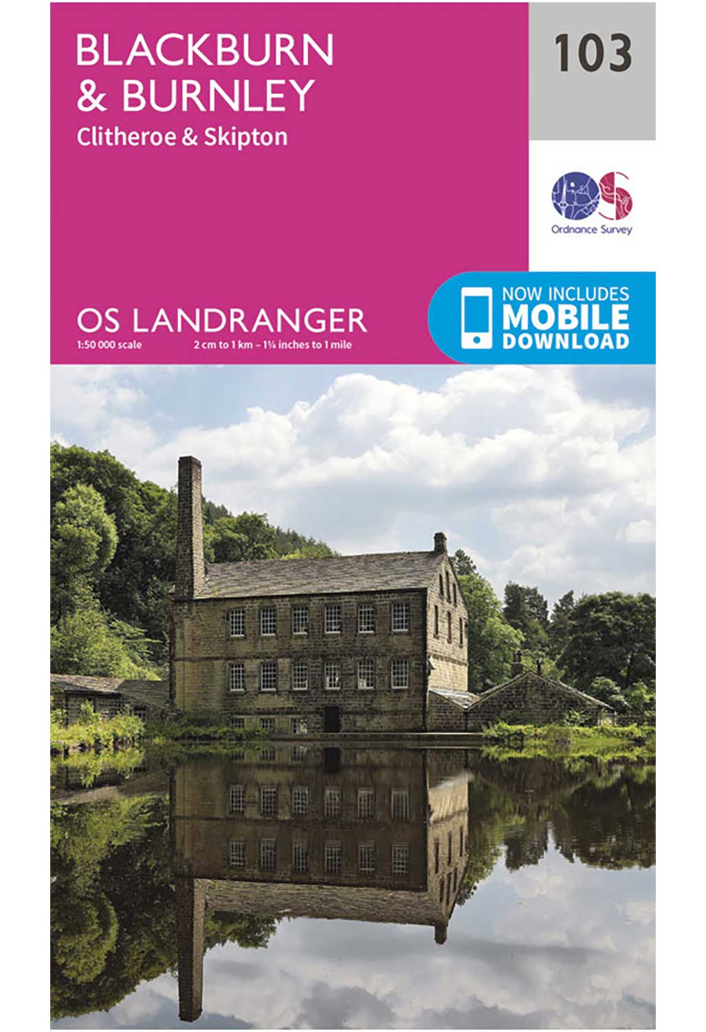 Ordnance Survey Blackburn, Burnley, Clitheroe & Skipton - Landranger 103 Map