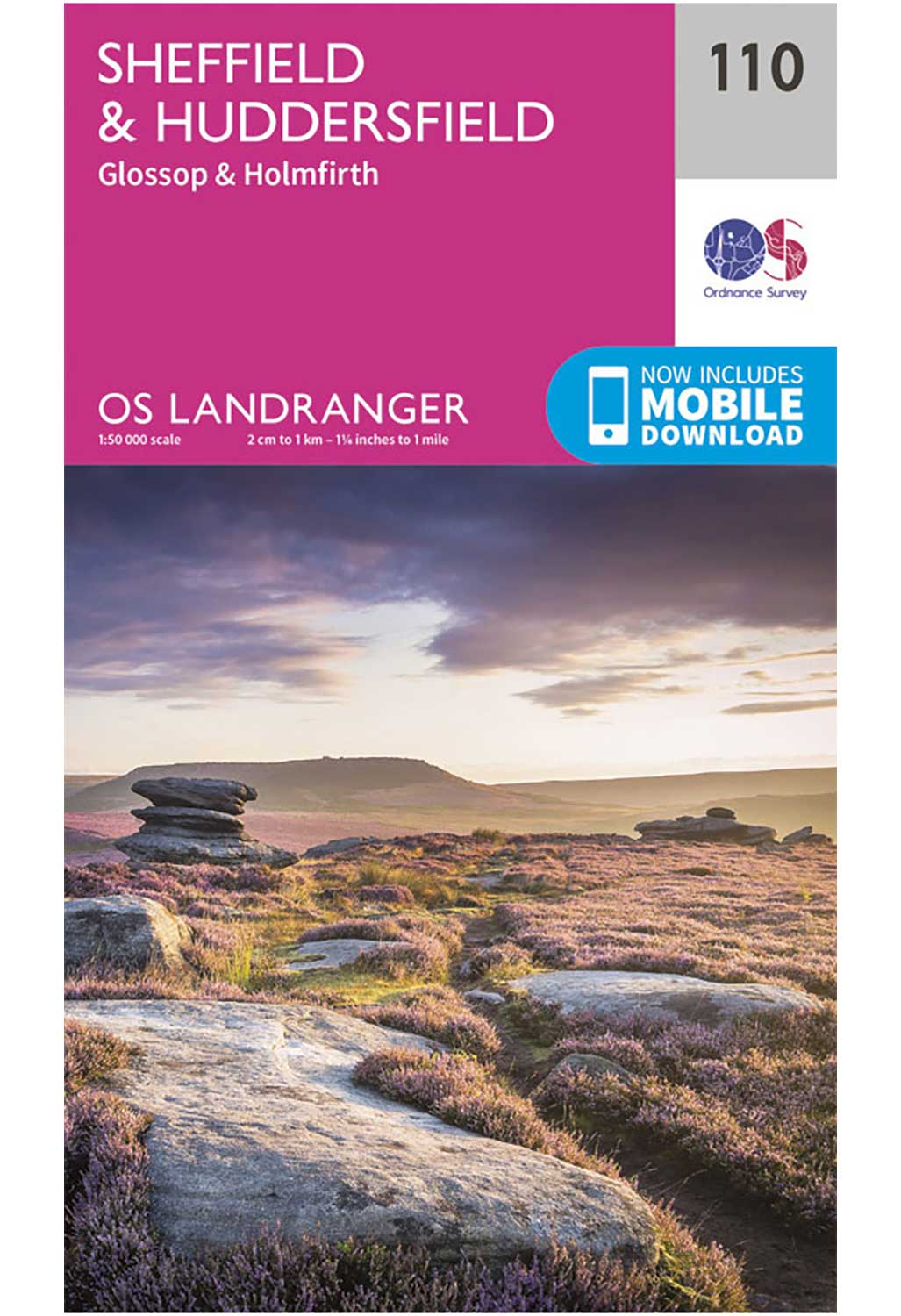 Ordnance Survey Sheffield, Huddersfield, Glossop & Holmfirth - Landranger 110 Map