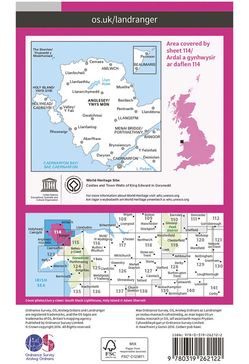 Ordnance Survey Anglesey - Landranger 114 Map