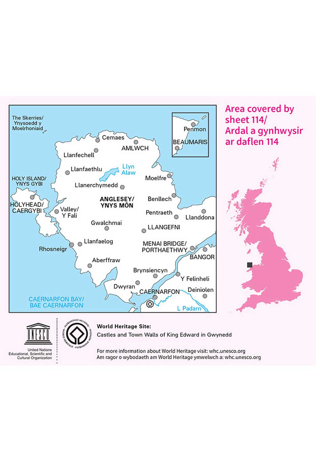 Ordnance Survey Anglesey - Landranger 114 Map